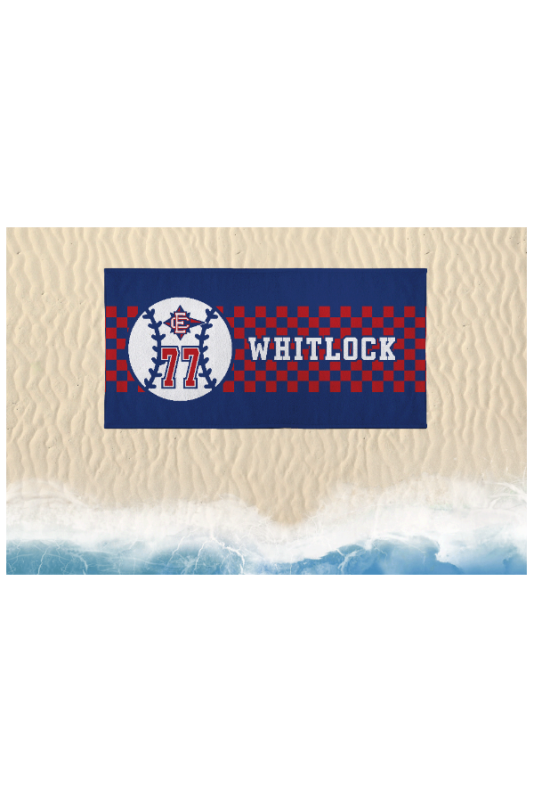 Ranger - Braves - Angels EC Checkered 30" x 60" Beach Towel