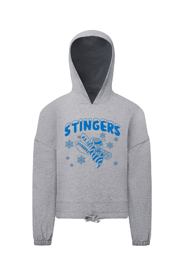 Cropped Hoodie - Snowflake Bee
