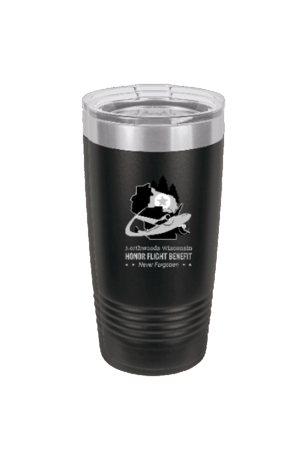 Black 20 oz. Polar Camel Ringneck Tumbler with Lid logo engraved