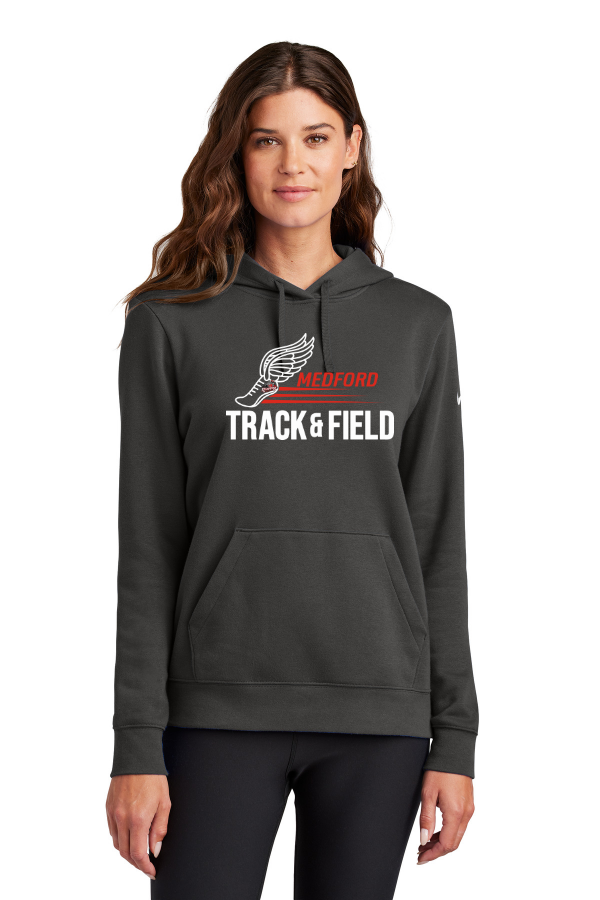 NIKE Women s Club Fleece Sleeve Swoosh Pullover Hoodie NKFD9889