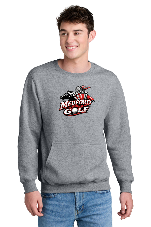 Port & Co Core Fleece Crewneck Pocket Sweatshirt PC78PKT