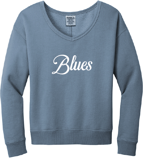 Ladies Port & Company V-neck Crew LPC098V w/ Screen Printed Logo