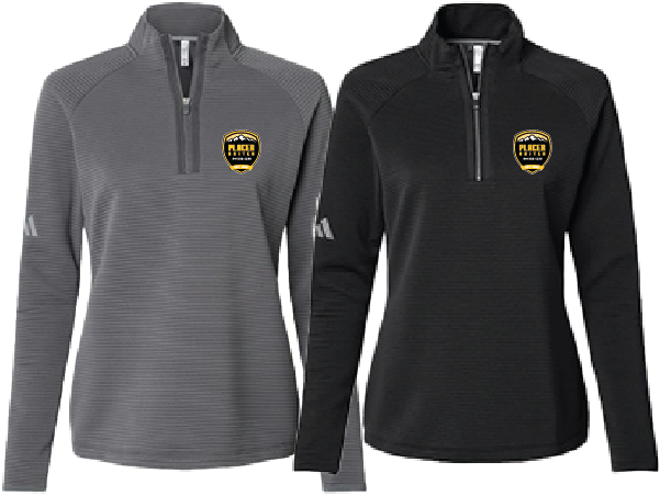 Ladies Adidas A589 - Spacer Quarter-Zip Pullover - A589 w/ Embroidered Logo