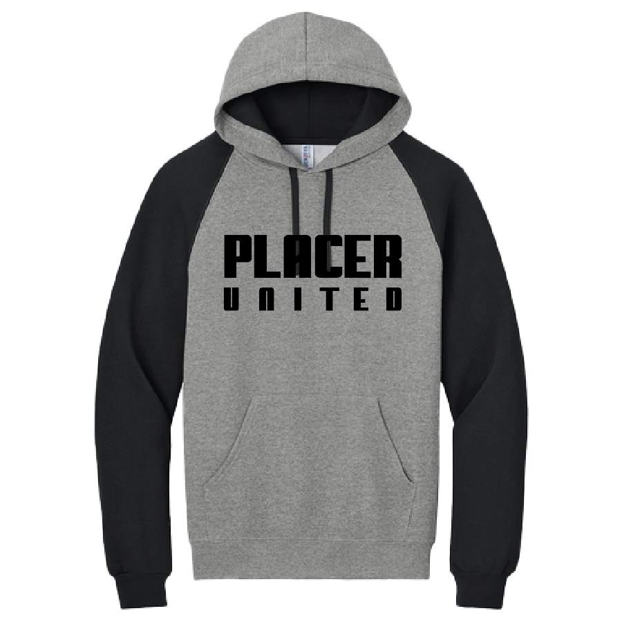 Unisex 96C Jerzees NuBlend Colorblock Raglan Hoodie Sweatshirt w/ Club Logo