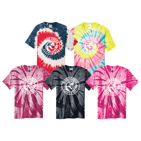 YOUTH Tie Dye Tee PC147Y w/ School Logo