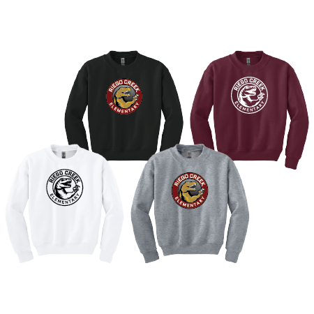 YOUTH Crewneck Sweatshirt 18000B w/ School Logo