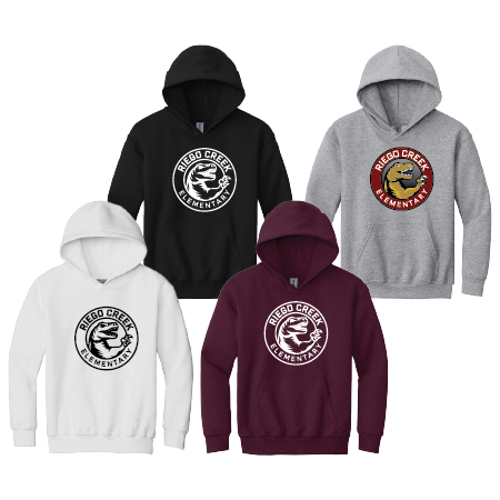 YOUTH Hooded Sweatshirt 18500B w/ School Logo