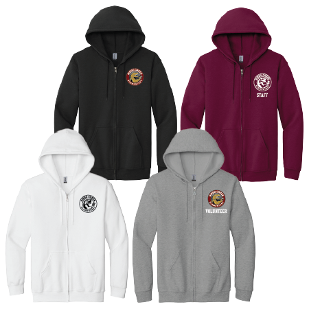 Adult Zip Up Sweatshirt w/ School Logo