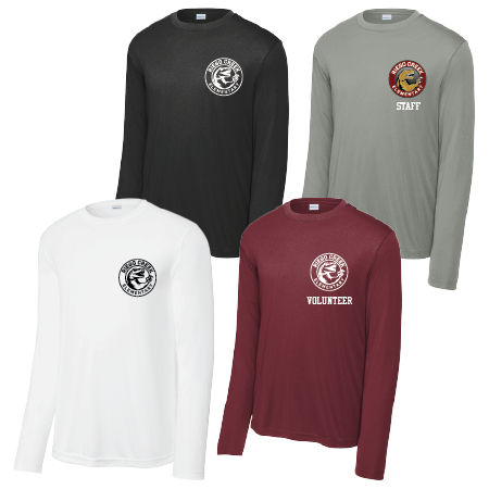 Adult Polyester Long Sleeve Tee w/ School Logo