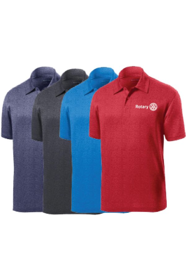 Men's ST660 Sport-Tek Heather Contender Polo w/ Embroidered Rotary Logo