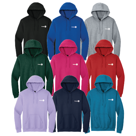 Unisex Gildan 18500 Heavy Blend Hooded Sweatshirt w/ Embroidered Logo