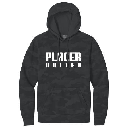 Unisex DT2200C District Wash Camo Fleece Hoodie w/ Logo