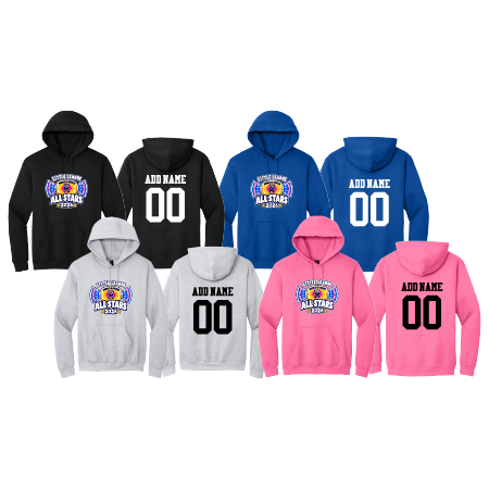 Adult Gildan 18500 Hooded Sweatshirt w/ Event Logo Heat Pressed
