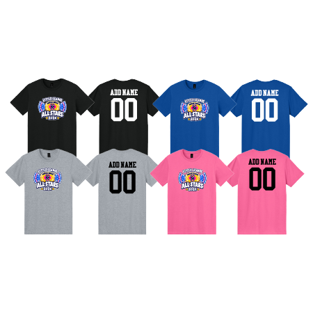 Adult 3000 Gildan 100% Light Cotton Tee w/ Event Logo heat pressed