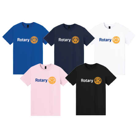 Unisex 100% Light Cotton Tee w/ Rotary Logo