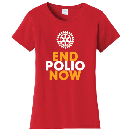 Ladies Port & Co Fan Favorite Tee (LADIES FASHION FIT) w/ End Polio Logo