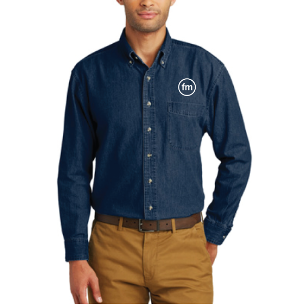 32 - SP10 Port & CompanyÂ® - Long Sleeve Value Denim Shirt