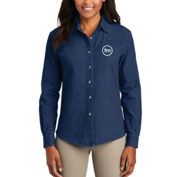 33 -  LSP10 Port & CompanyÂ® - Ladies Long Sleeve Value Denim Shirt