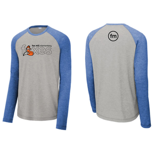 17 - ST400LS Sport-Tek PosiCharge Long Sleeve Tri-Blend Wicking Raglan Tee