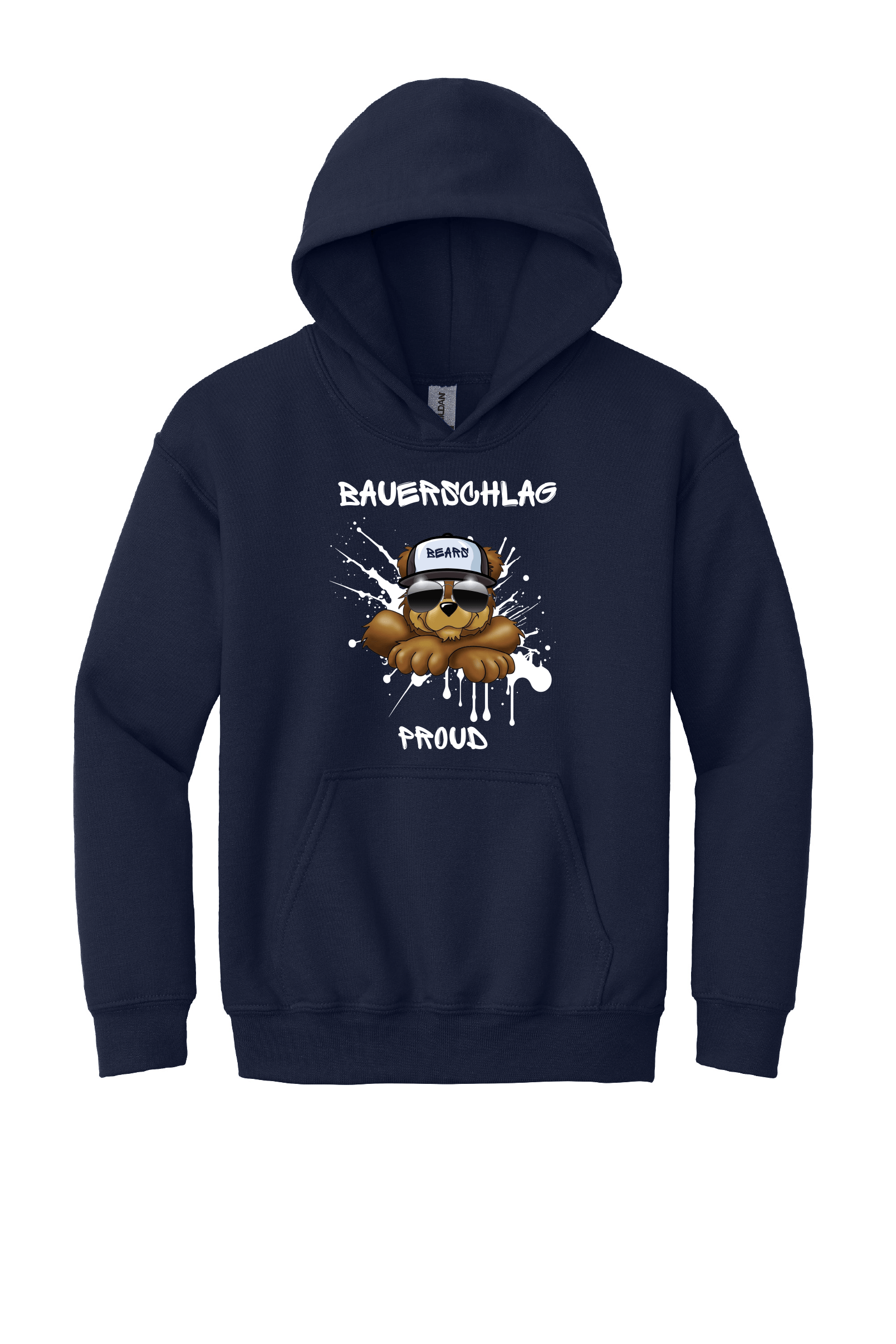 G185B Navy Youth Hoodie