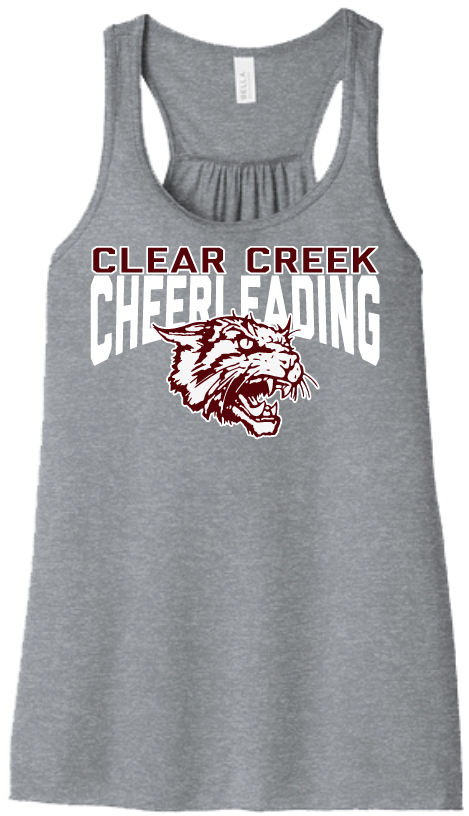 Bella BC8800 Women’s Flowy Racerback Tank Clear Creek Chearleading