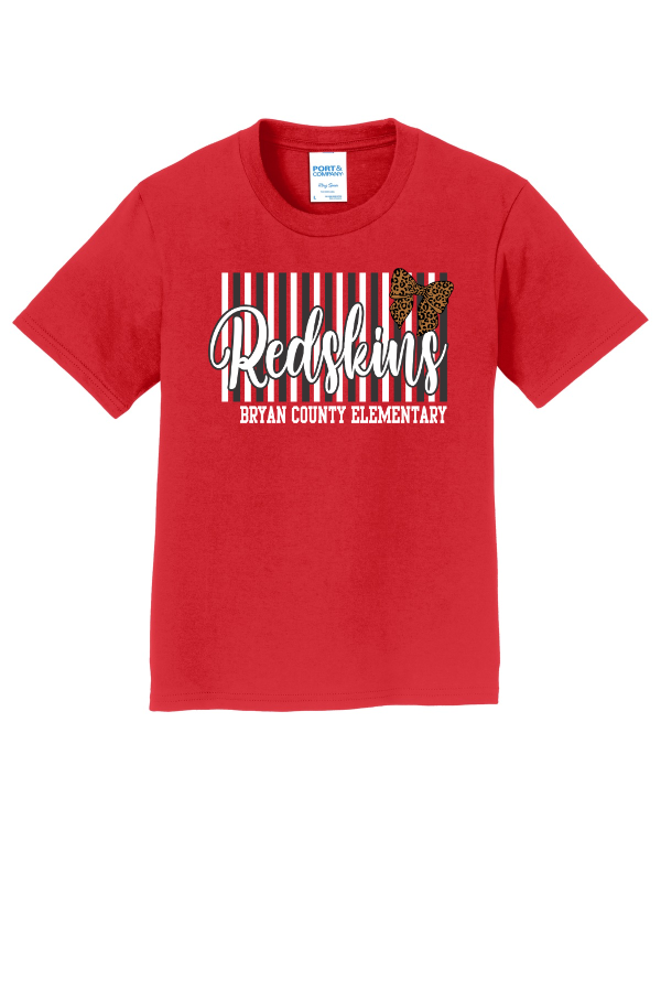 Red Leopard Stripe Tee