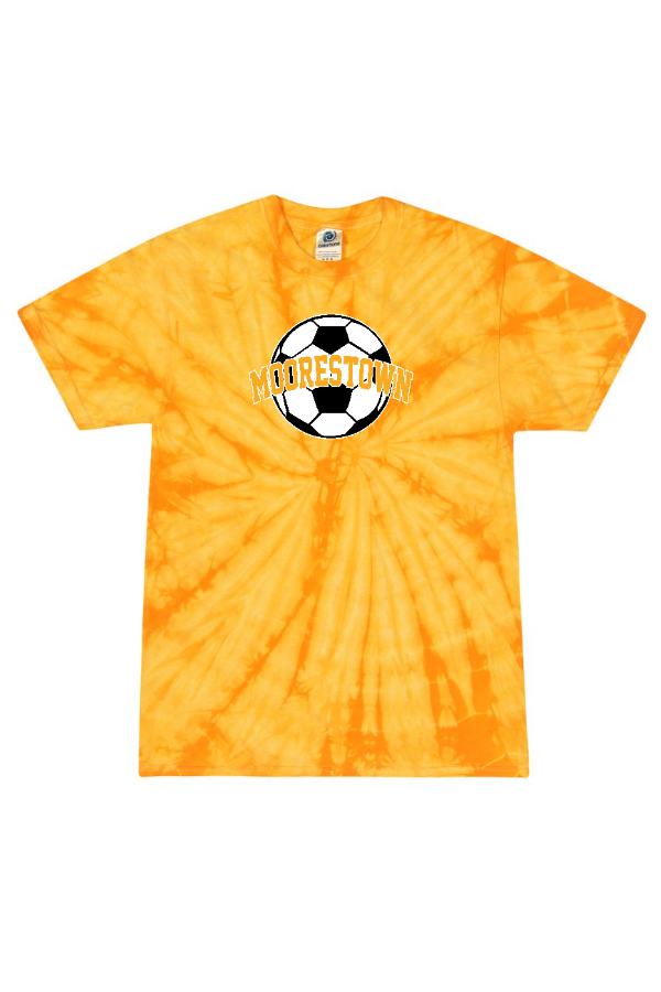 Printed Youth Unisex Tie Dye short sleeve shirt with Soccer  logo