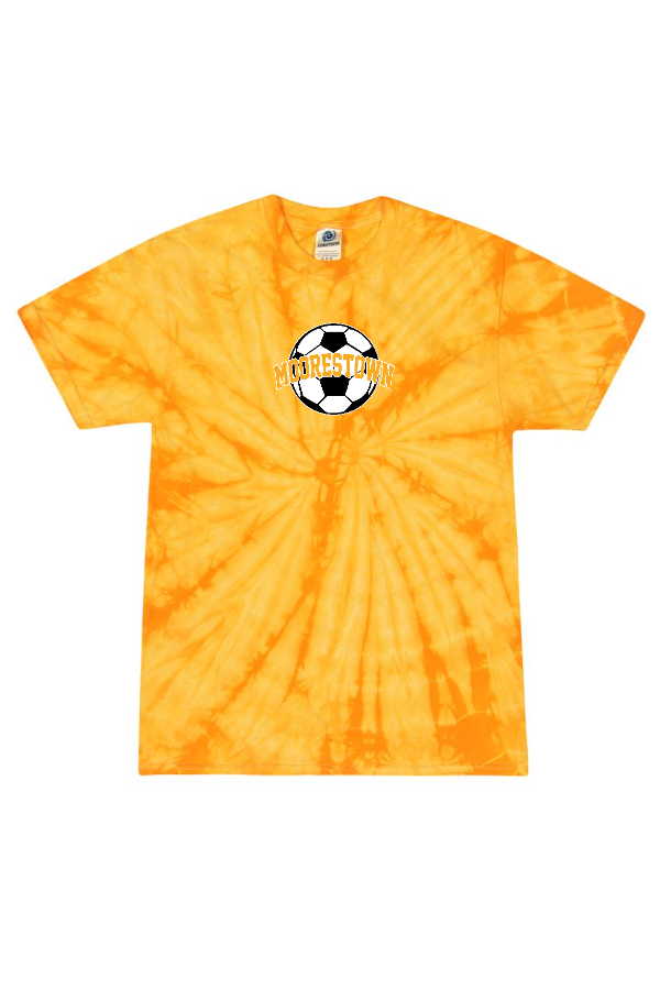 Printed Adult Unisex Tie Dye short sleeve shirt with Soccer  logo