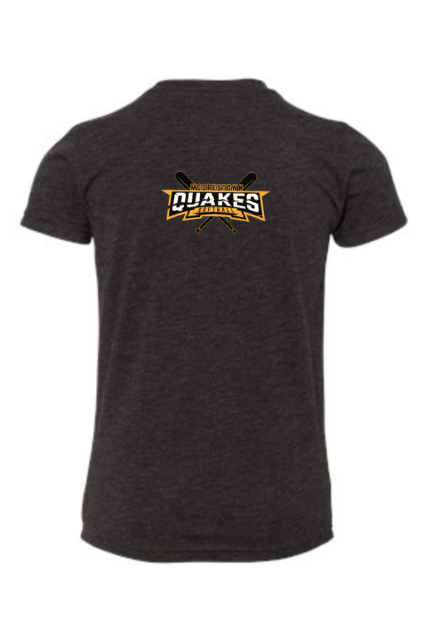 Printed Youth Unisex Triblend short sleeve Tee with Quakes logo on front
