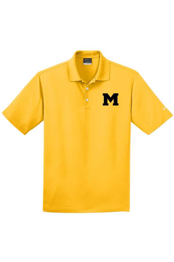 Embroidered Men's Nike Polo with Moorestown M on left chest
