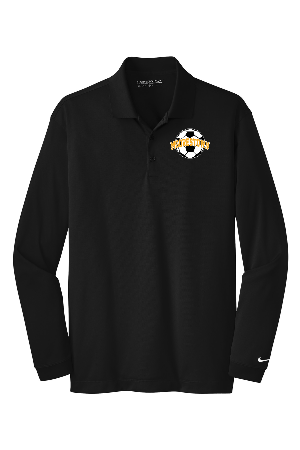 Embroidered Men's Long Sleeve Nike Dri-FIT Stretch Tech Polo with SOCCER  logo on left chest