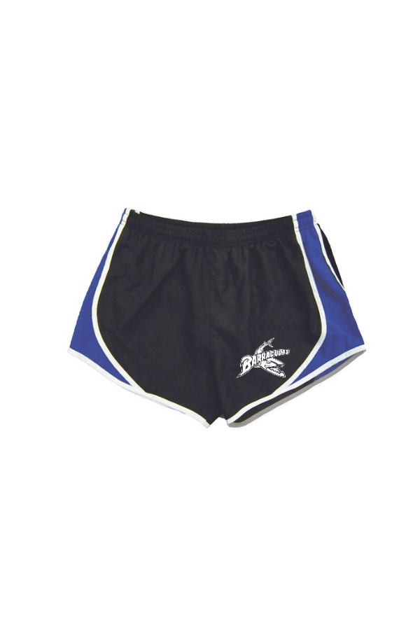 Embroidered Ladies Team Shorts with Barracuda logo on left thigh