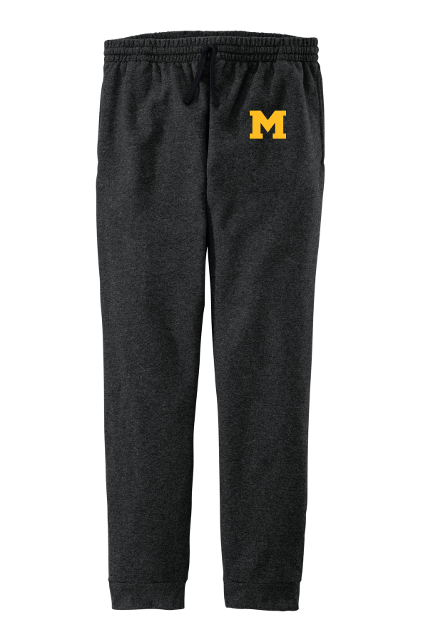 Embroidered Adult Unisex NuBlend Fleece Jogger with Moorestown M on thigh