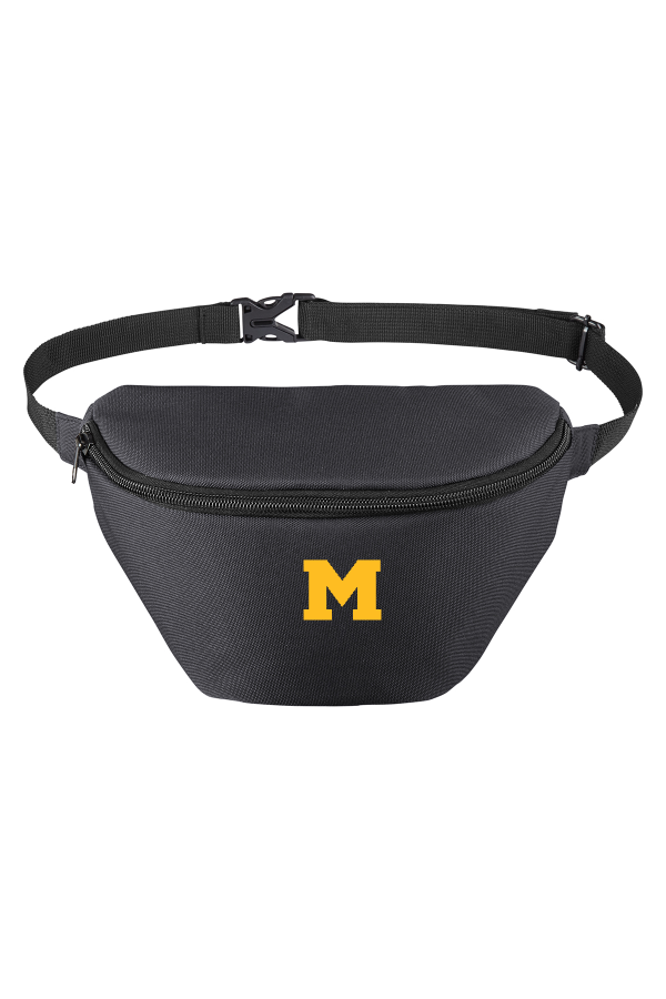 Embroidered Unisex Fanny Pack with M logo