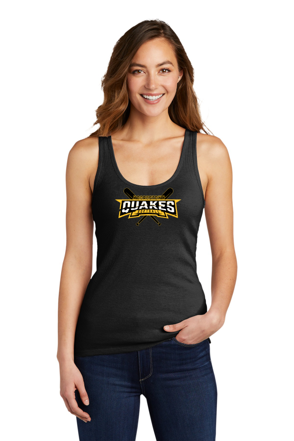 Printed Ladies Ribbed tank top with Quakes logo