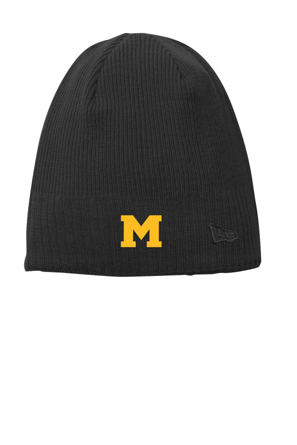 Embroidered Unisex Knit Beanie with Moorestown M