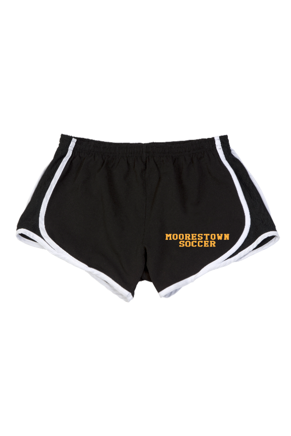 Embroidered Girls Velocity Shorts with MOORESTOWN SOCCER  embroidered on Thigh