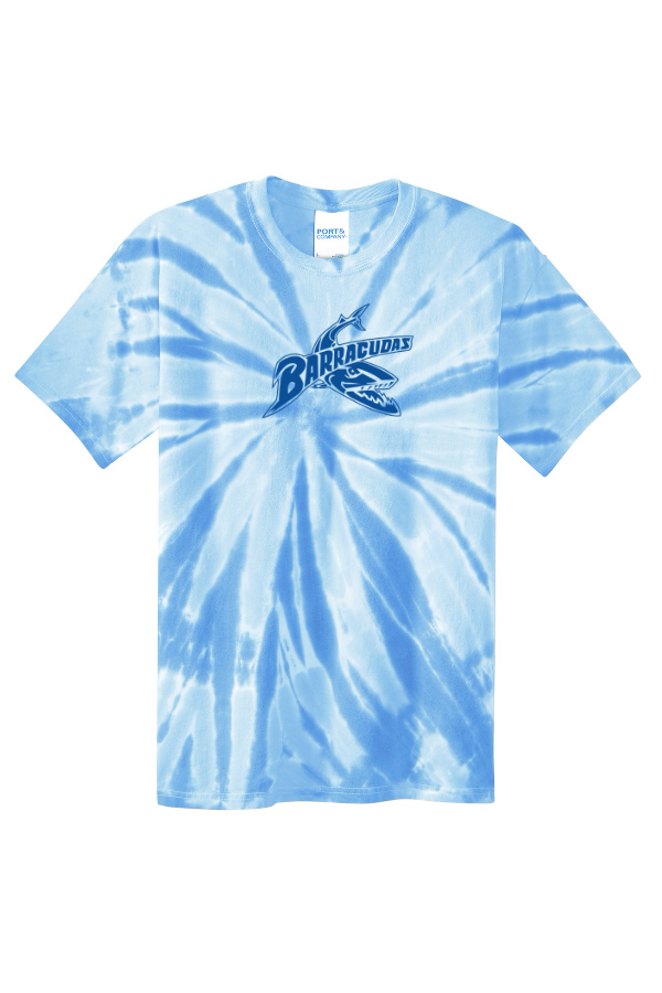Printed Youth Tie-Dye Tee with Barracuda logo on front