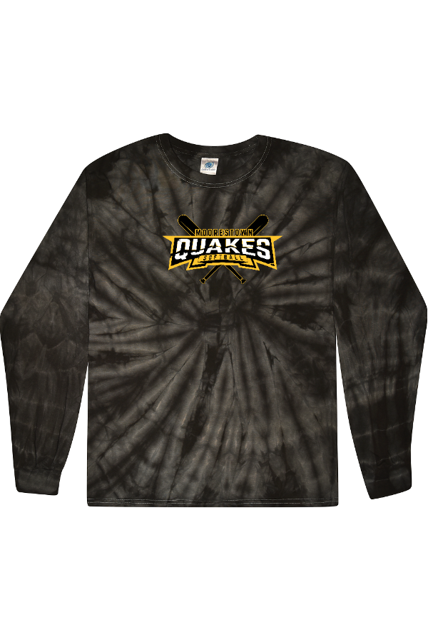 Printed Adult Tie Dye long sleeve with Quakes logo