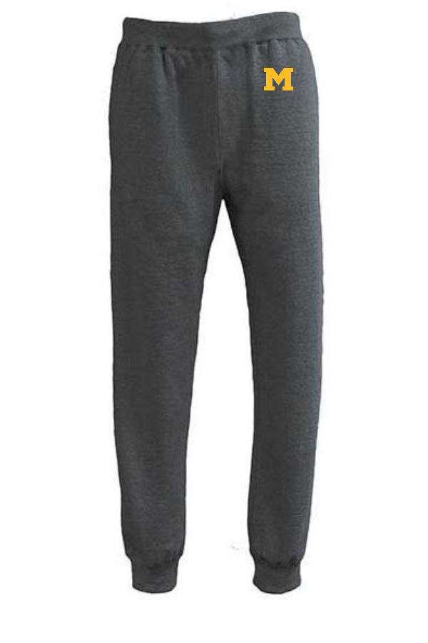 Embroidered Youth Unisex Classic Jogger with Moorestown M on left thigh
