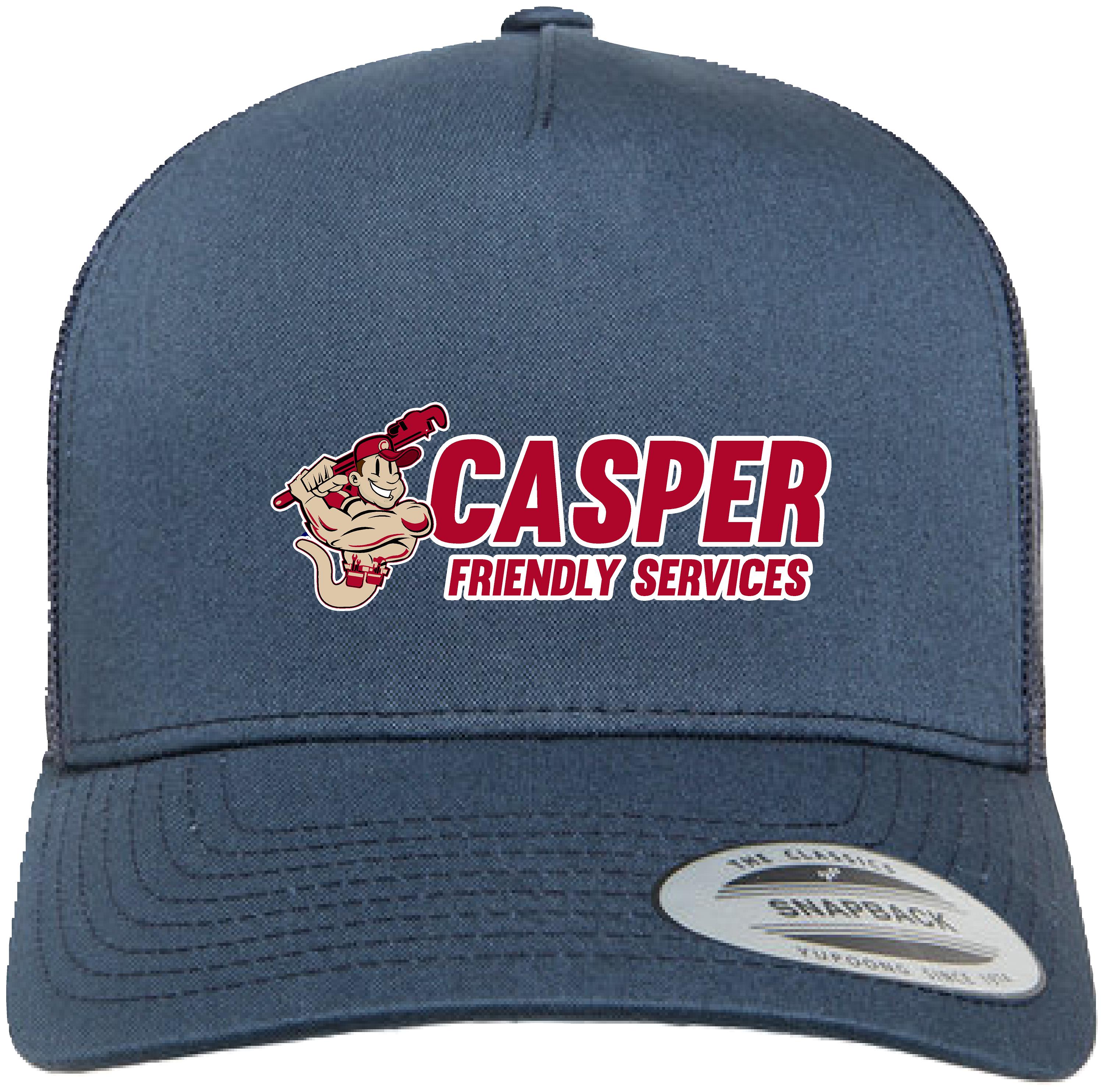 Embroidered Mesh Back Cap with Curved Visor