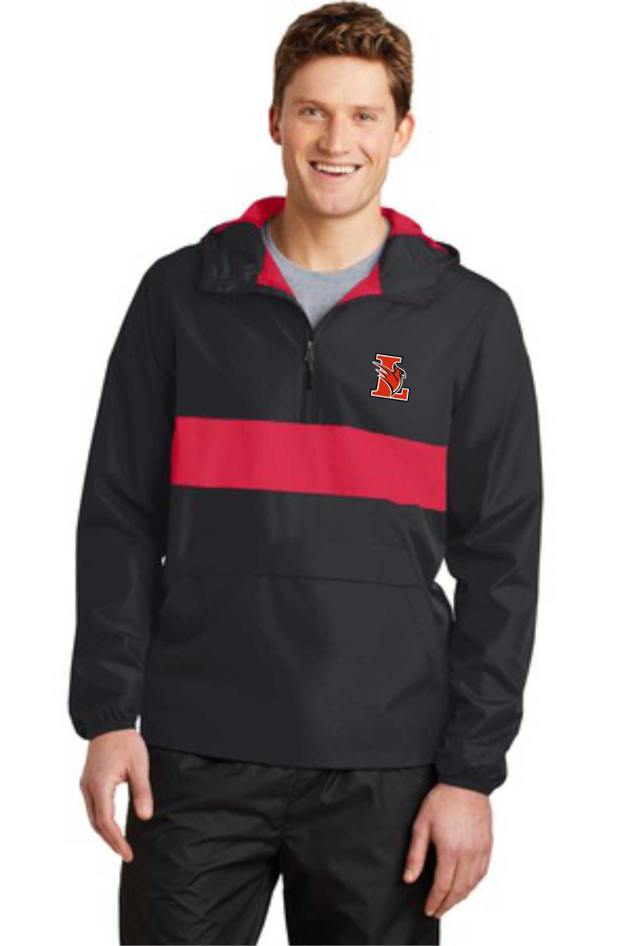 JST65 Embroidered Sport-Tek Zipped Pocket Anorak