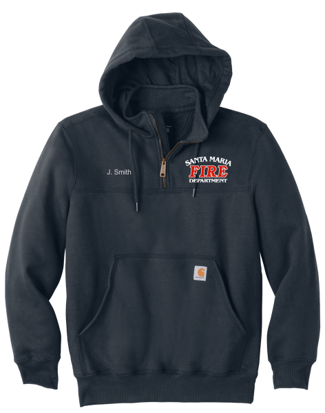 Heavyweight Hooded Zip Mock Sweatshirt (CT100617)