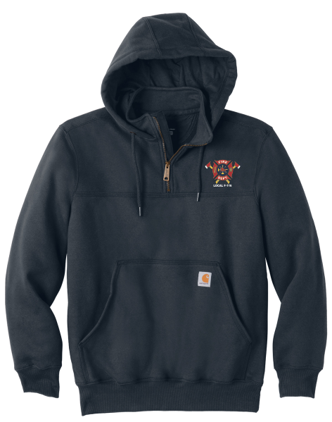 Heavyweight Hooded Zip Mock Sweatshirt (CT100617)