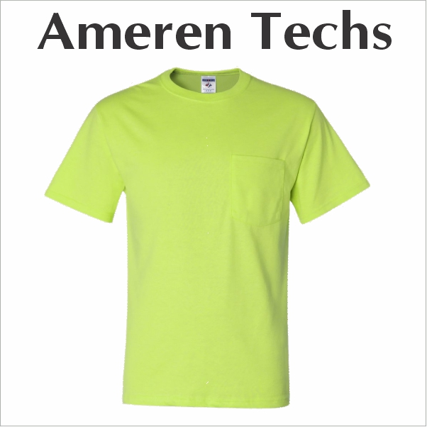 02 Jerzees 29MP 50/50 Short Sleeve Pocketed TShirt Safety Green