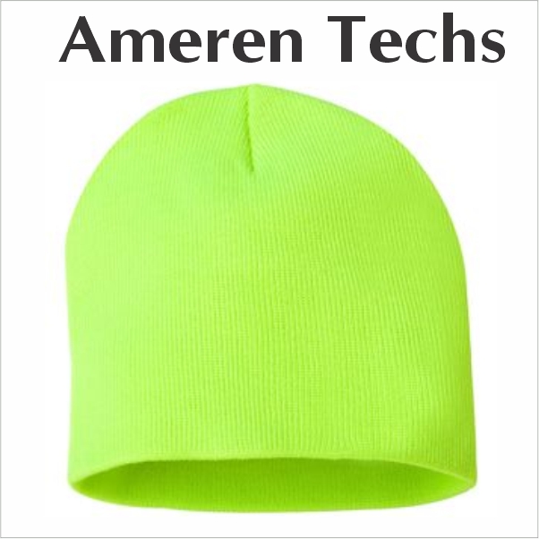 07 SP08 Knit Beanie Cap Safety Yellow