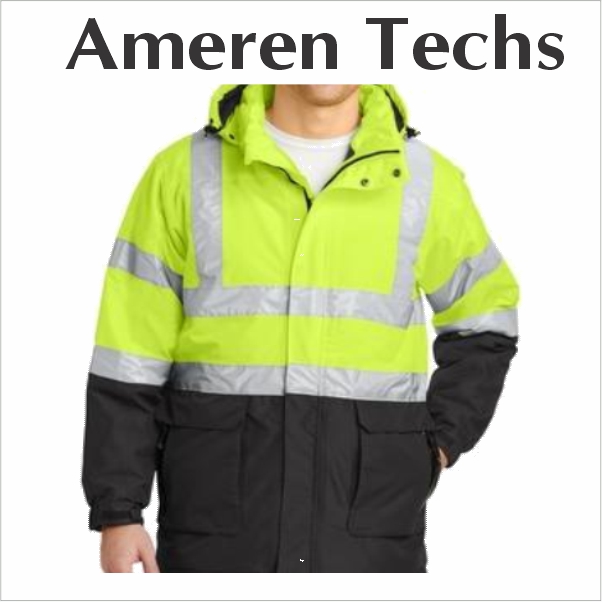 08 Port Authority J799S Safety Yellow/Black Reflective Class 3 Safety Heavyweight Jacket