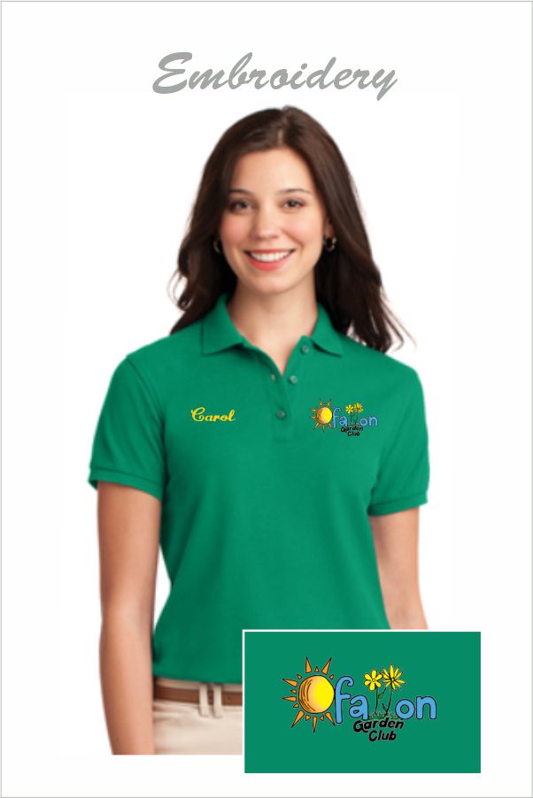 06 L500 Port Authority Ladies Silk Touch Polo with Left Chest Embroidery