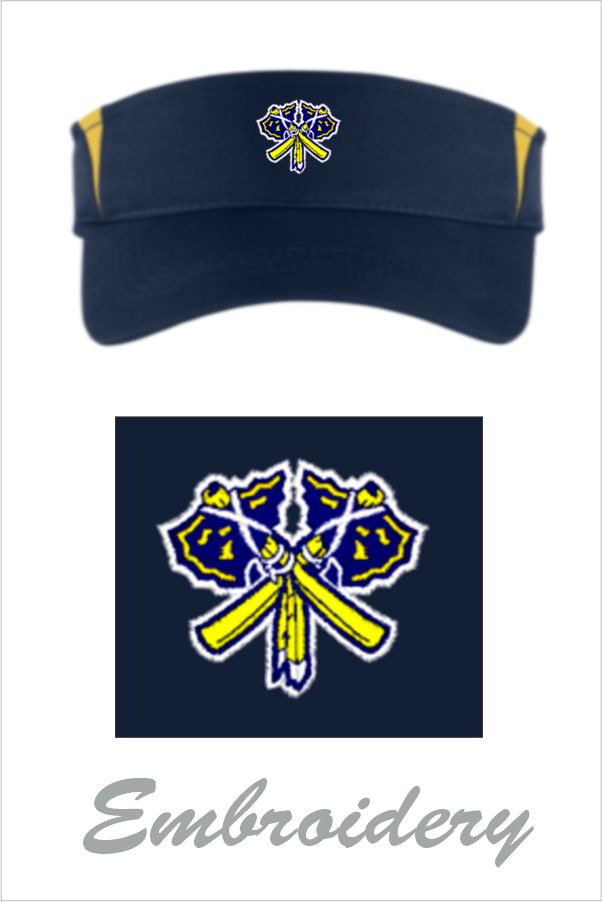 31 Sport Tek STC13 Dry Zone Colorblock Visor w Hook and Loop Closure with Embroidery