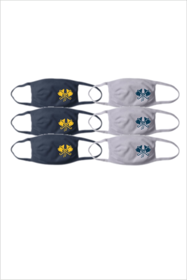 46 Qty 6 Pack COMBO Port Authority PAMASK Cotton FACEMASK with 1 Color Print